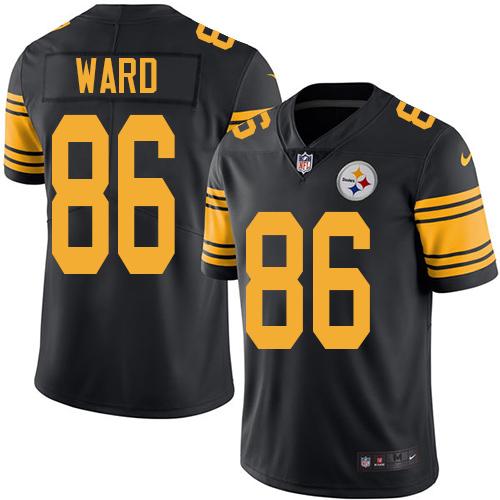 Nike Steelers #86 Hines Ward Black Men's Stitched NFL Limited Rush Jersey - Click Image to Close